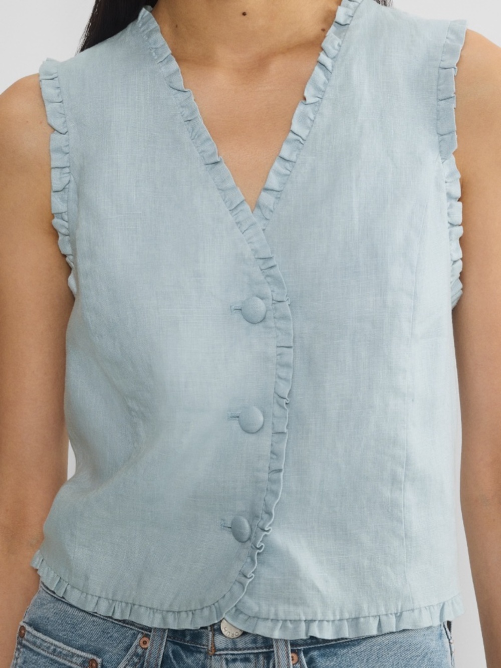 Aritzia Wilfred Citrus Linen Blouse